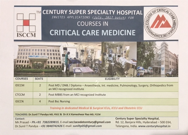 Century superspecialty hospital, Hyderabad, India Contact Dr. Sunil Pandya